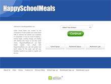 Tablet Screenshot of happyschoolmeals.com
